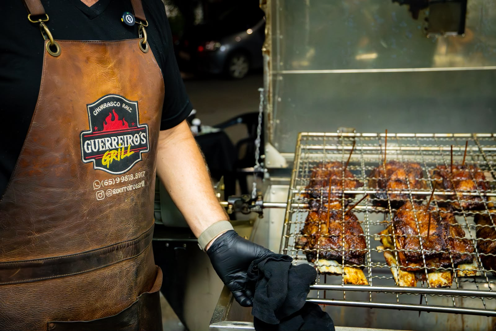 Avental Guerreiros Grill na brasa